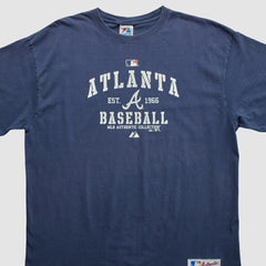 Atlanta Braves Majestic 2010 T-shirt Navy Vintage