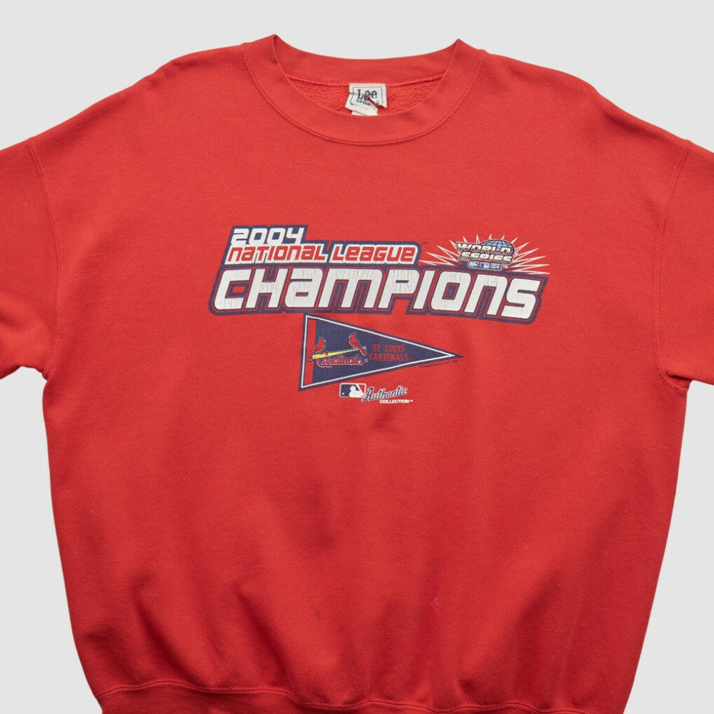 St. Louis Cardinals Lee Apparel 2004 Pullover Sweatshirt Red Vintage