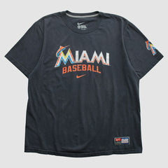 Miami Marlins 2010s T-shirt Charcoal Vintage | Nike