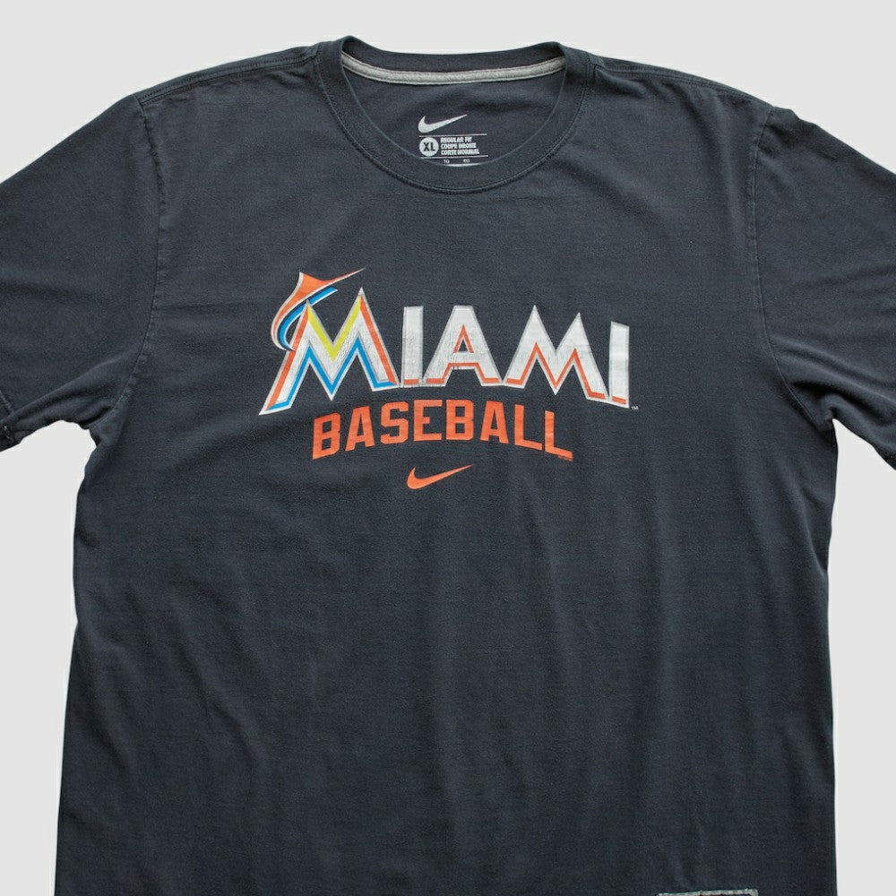 Miami Marlins 2010s T-shirt Charcoal Vintage | Nike