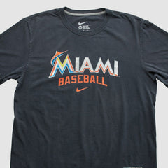 Miami Marlins 2010s T-shirt Charcoal Vintage | Nike