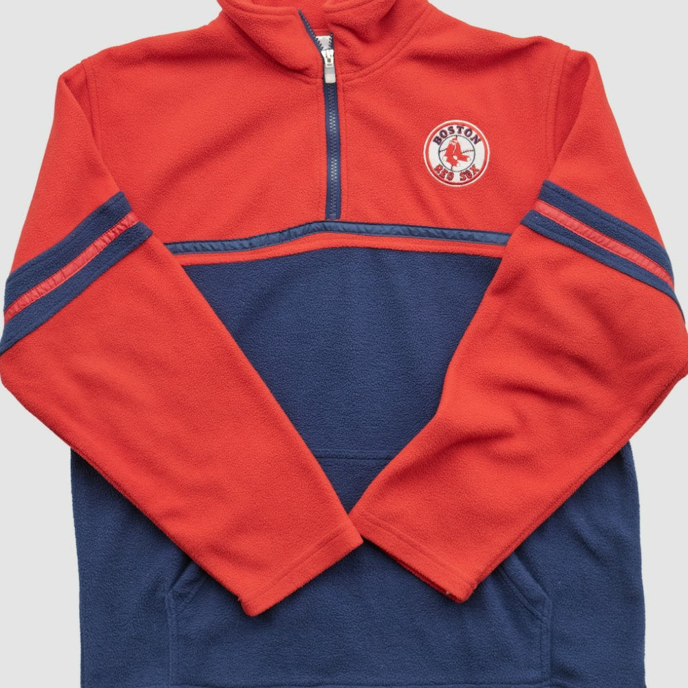 Boston Red Sox MLB 2000s 1/4 Zip Sweatshirt Red Vintage
