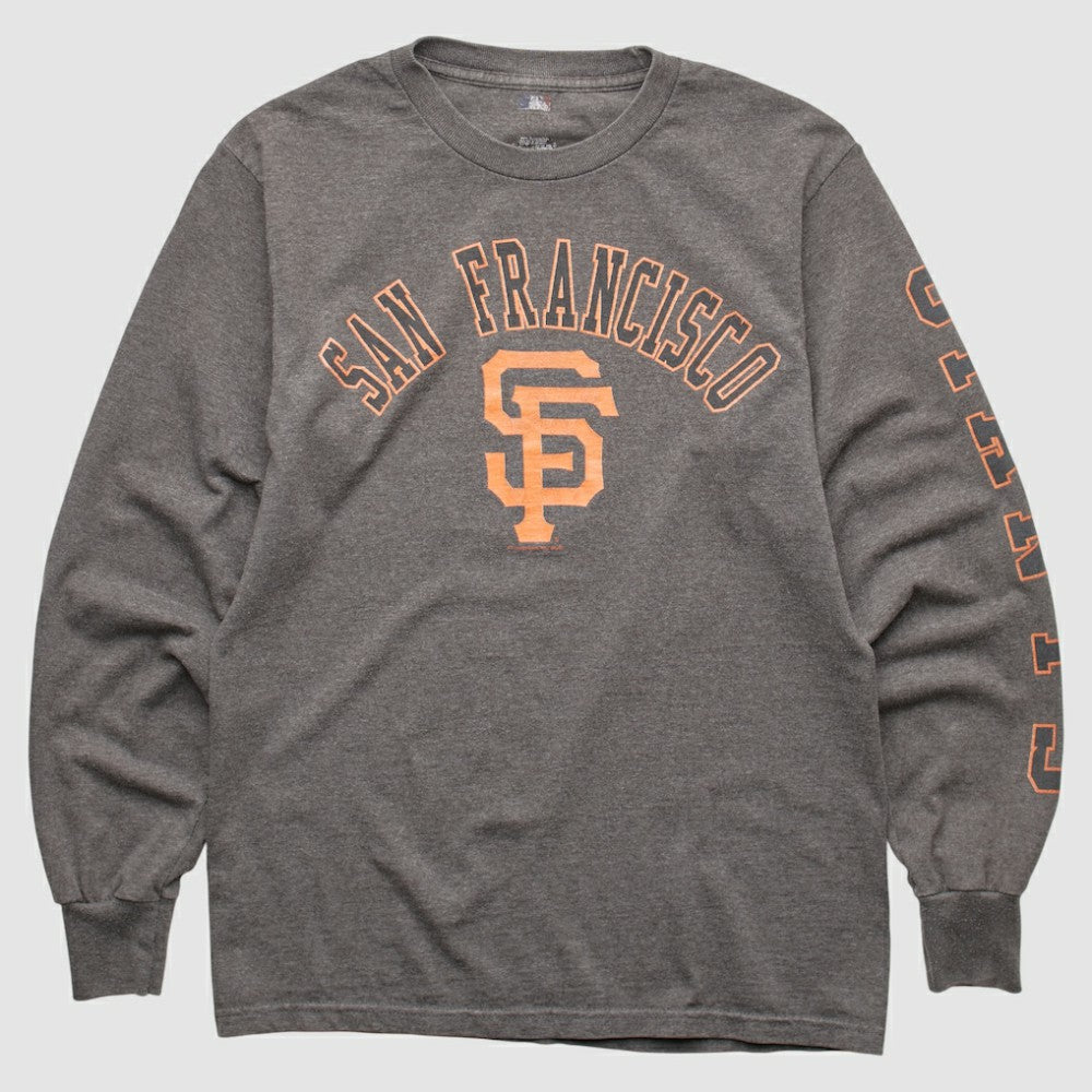 San Francisco Giants MLB 2000s Long Sleeve T-shirt Dark Heather Gray Vintage