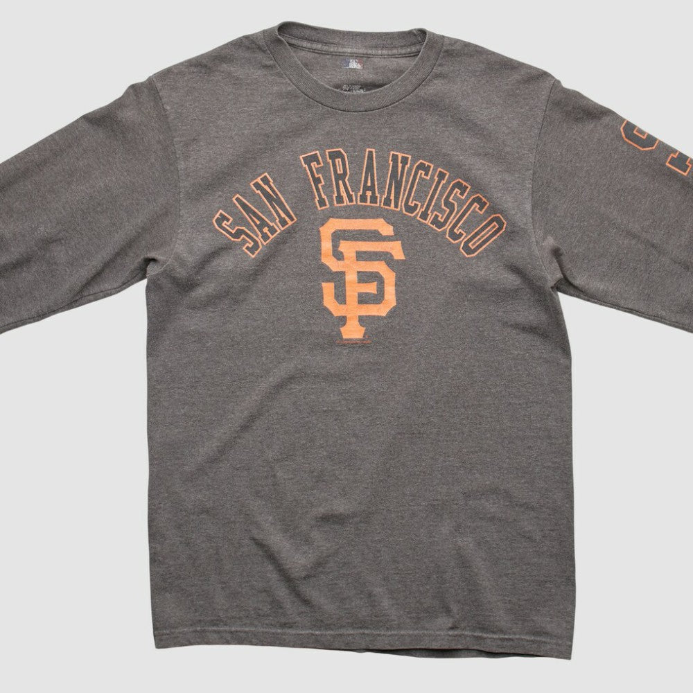 San Francisco Giants MLB 2000s Long Sleeve T-shirt Dark Heather Gray Vintage