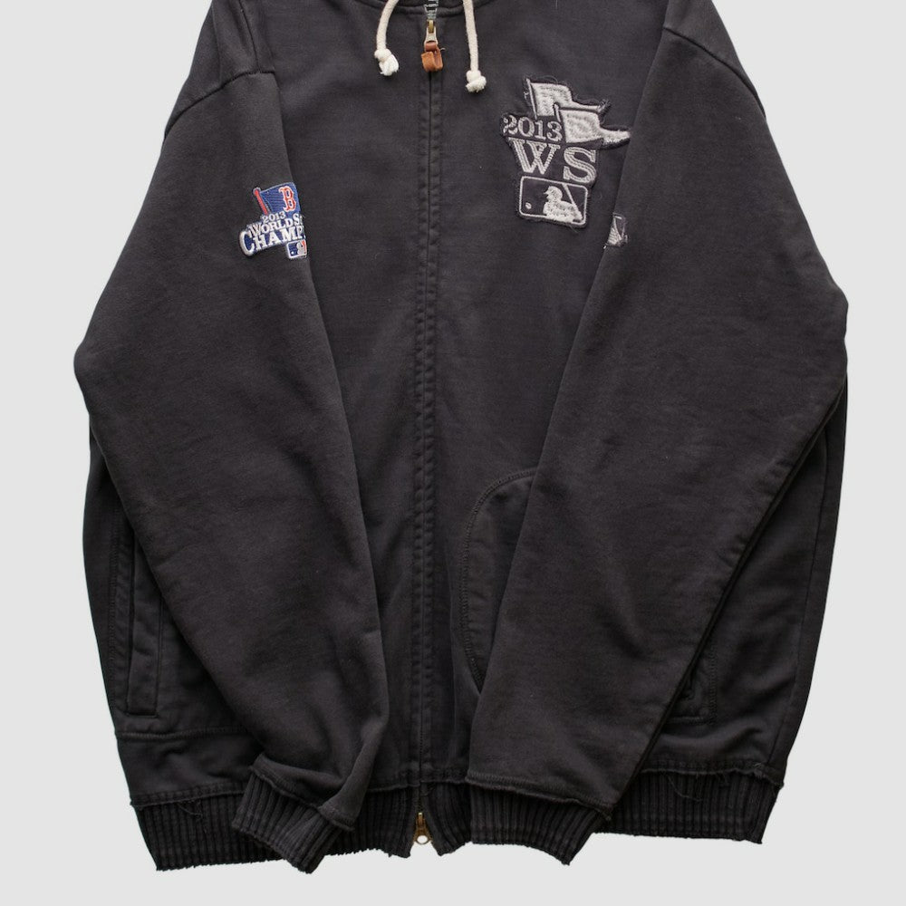 Boston Red Sox Majestic 2013 Hooded Full Zip Sweatshirt Black Vintage
