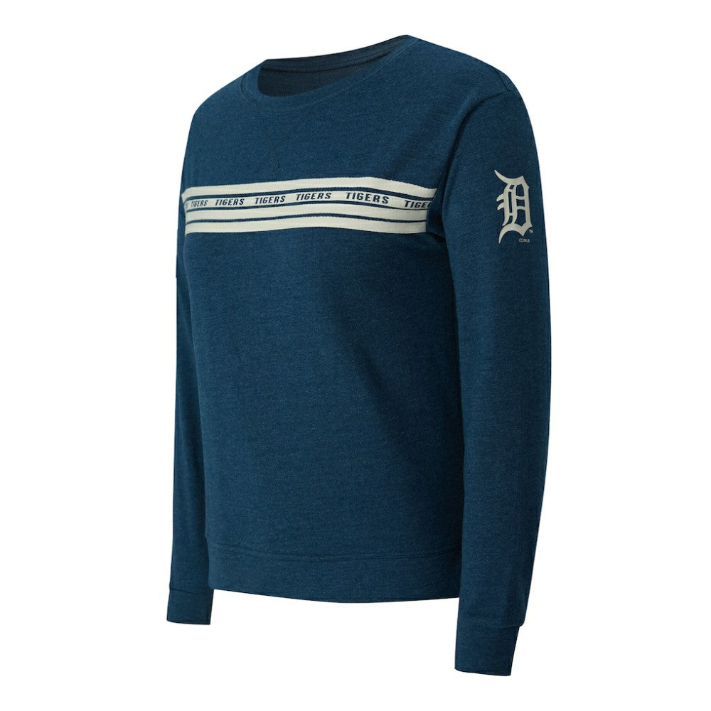 Detroit Tigers Concepts Sport Women's Birch French Terry Long Sleeve T-Shirt Navy
