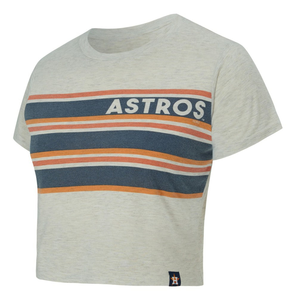 Houston Astros Concepts Sport Women's Birch Cropped T-Shirt Cream