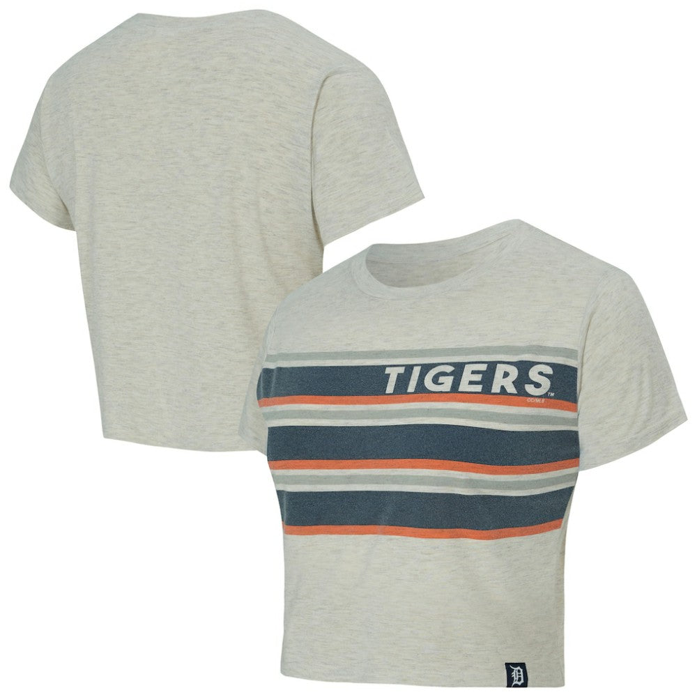 Detroit Tigers Concepts Sport Women's Birch Cropped T-Shirt Cream