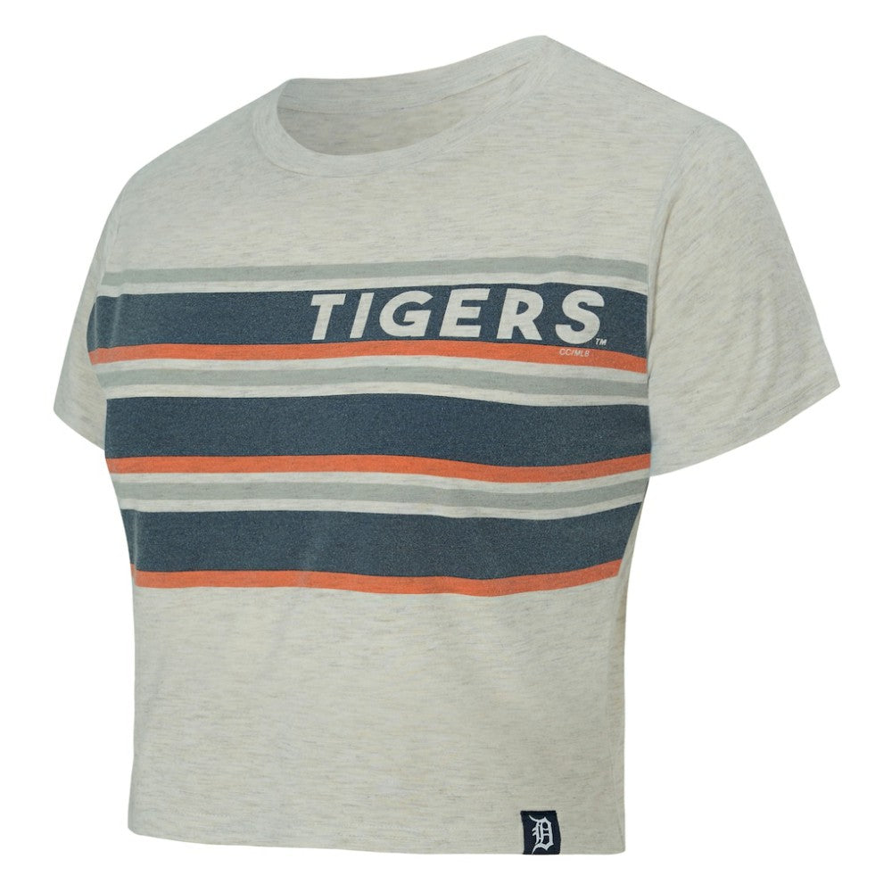 Detroit Tigers Concepts Sport Women's Birch Cropped T-Shirt Cream