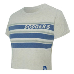 Los Angeles Dodgers Concepts Sport Women's Birch Cropped T-Shirt Cream