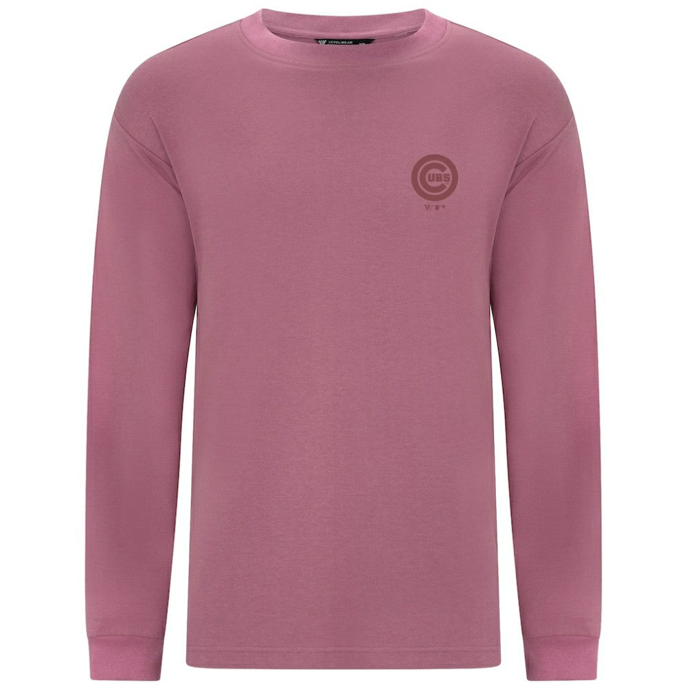Chicago Cubs Levelwear Bridal Rose Luxe Signature Long Sleeve T-Shirt Pink