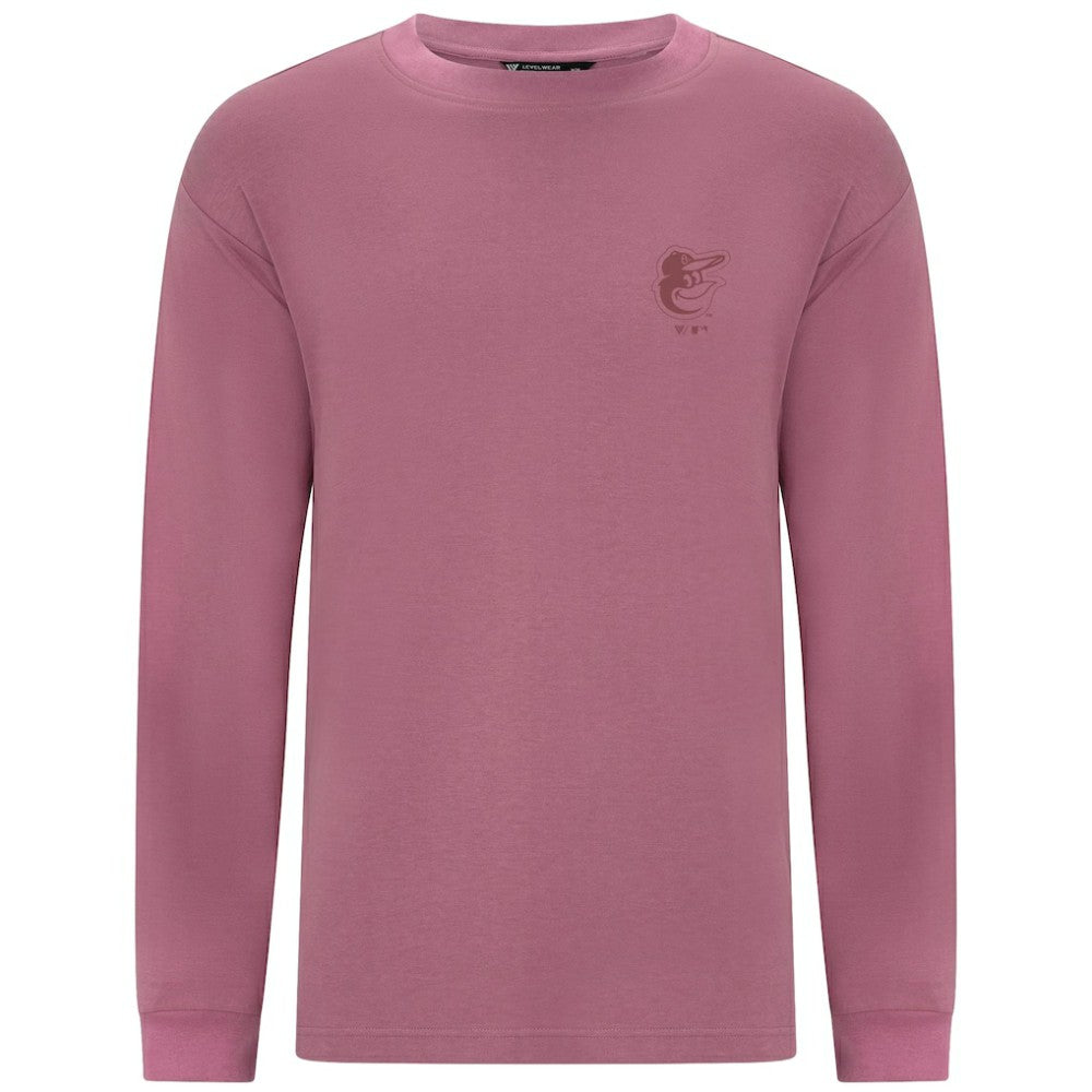 Baltimore Orioles Levelwear Bridal Rose Luxe Signature Long Sleeve T-Shirt Pink