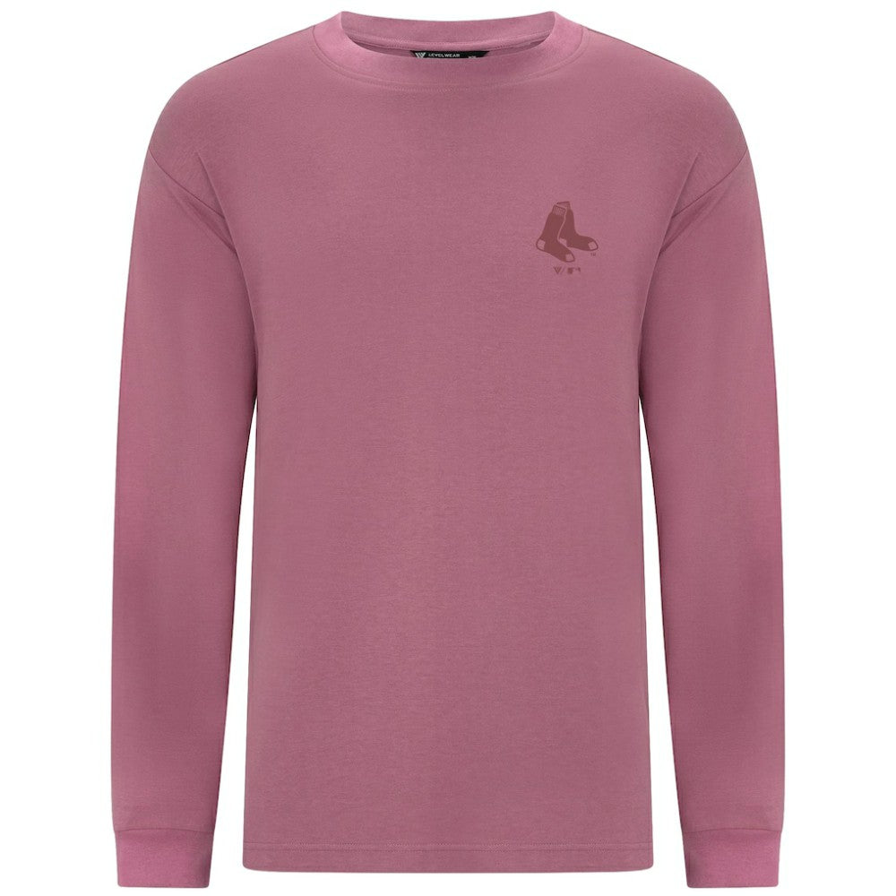 Boston Red Sox Levelwear Bridal Rose Luxe Signature Long Sleeve T-Shirt Pink