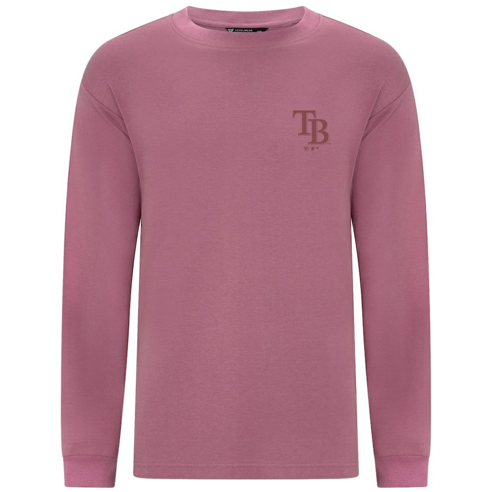 Tampa Bay Rays Levelwear Bridal Rose Luxe Signature Long Sleeve T-Shirt Pink