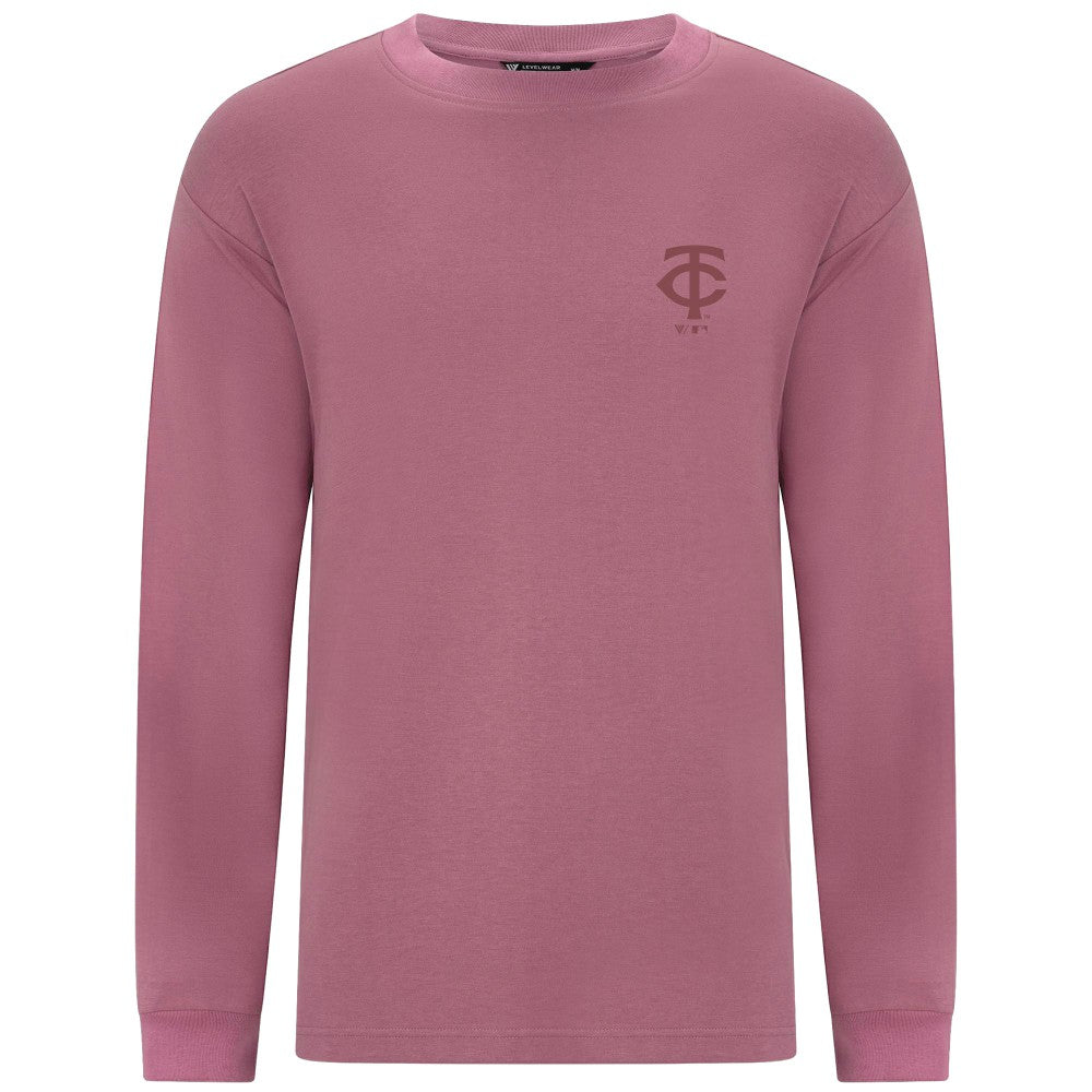 Minnesota Twins Levelwear Bridal Rose Luxe Signature Long Sleeve T-Shirt Pink