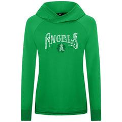 Los Angeles Angels Levelwear Women's St. Patrick's Day Slender Raglan Hoodie Green