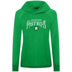 Houston Astros Levelwear Women's St. Patrick's Day Slender Raglan Hoodie Green