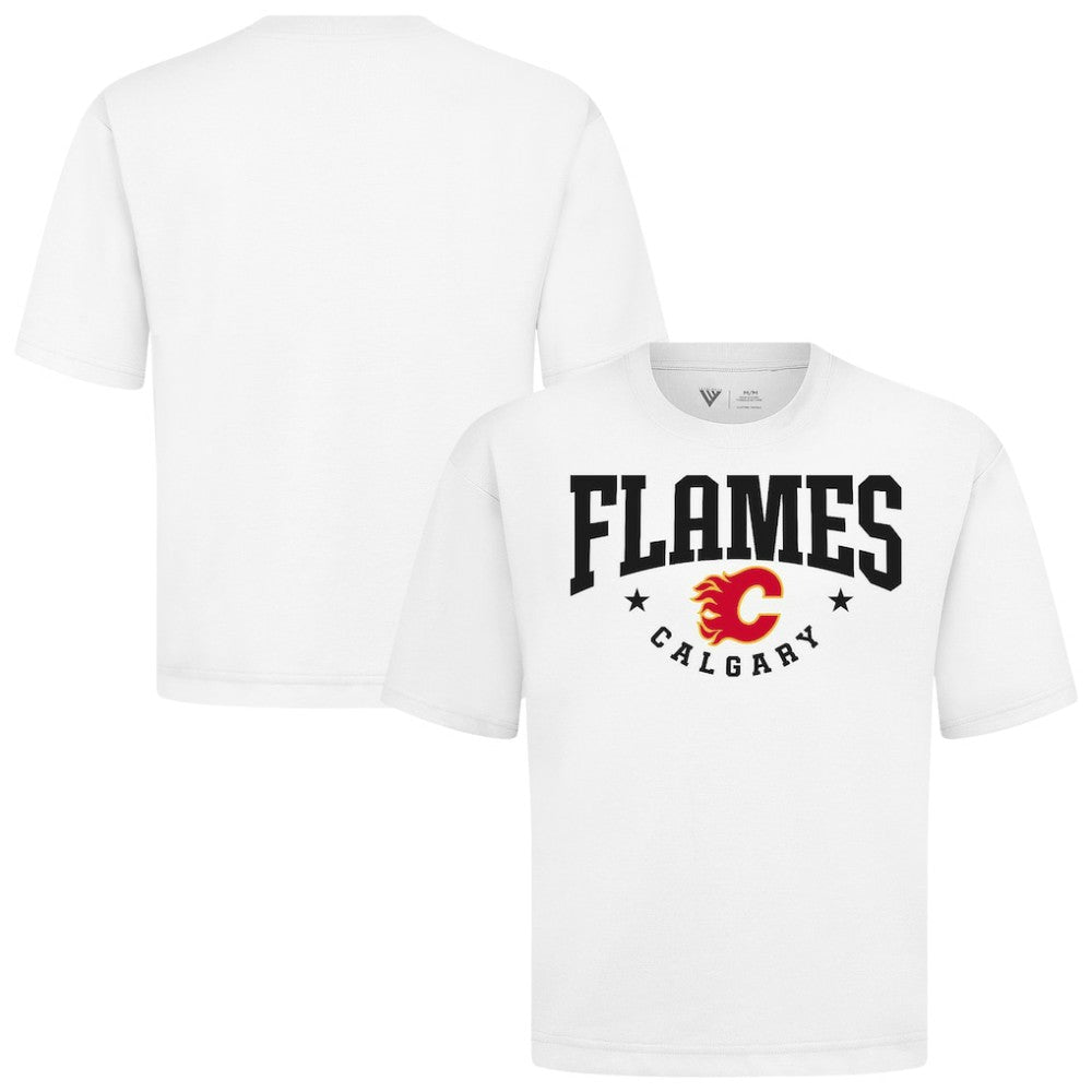 Calgary Flames Levelwear Luxe Signature Knit T-Shirt White