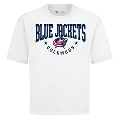 Columbus Blue Jackets Levelwear Luxe Signature Knit T-Shirt White