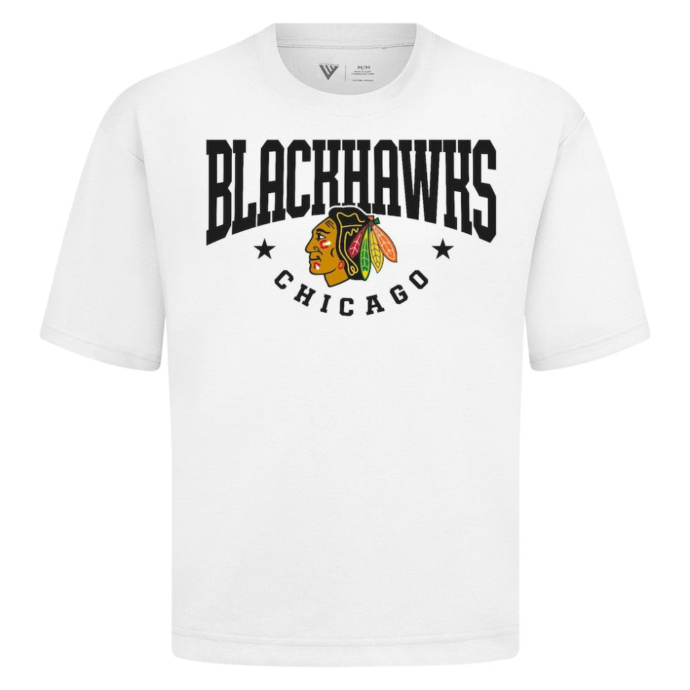 Chicago Blackhawks Levelwear Luxe Signature Knit T-Shirt White