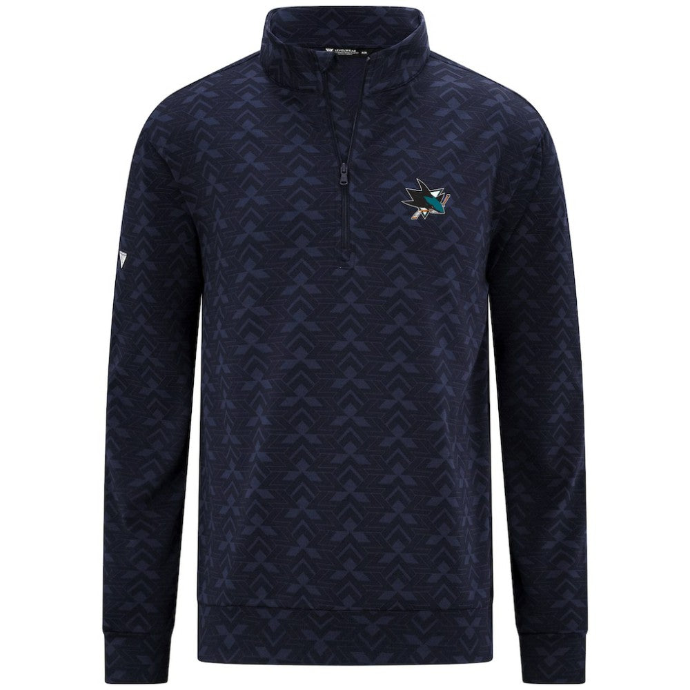 San Jose Sharks Levelwear Chameleon Quarter-Zip Sweatshirt Navy