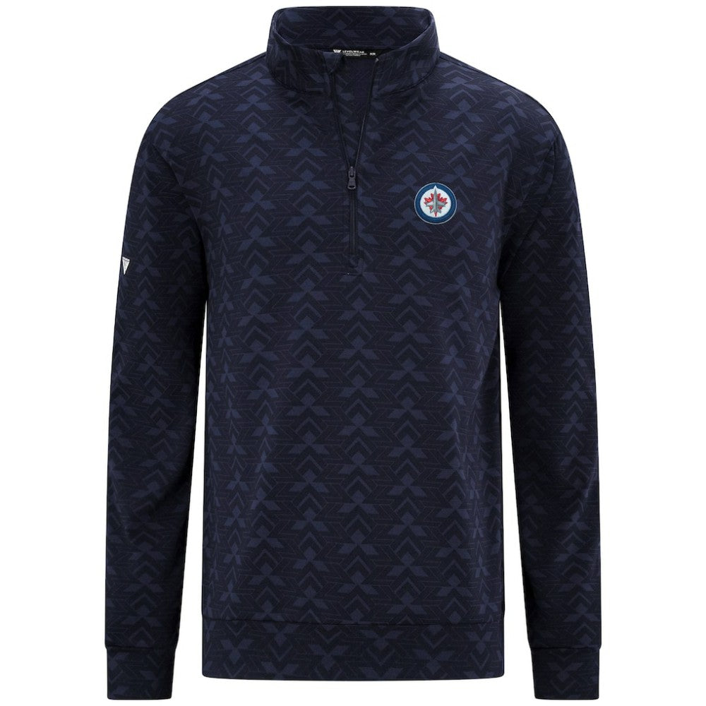 Winnipeg Jets Levelwear Chameleon Quarter-Zip Sweatshirt Navy