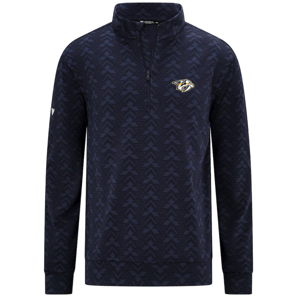 Nashville Predators Levelwear Chameleon Quarter-Zip Sweatshirt Navy