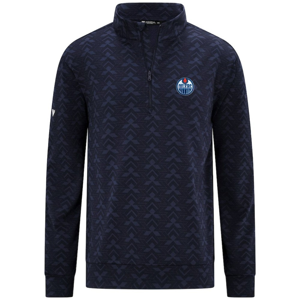 Edmonton Oilers Levelwear Chameleon Quarter-Zip Sweatshirt Navy