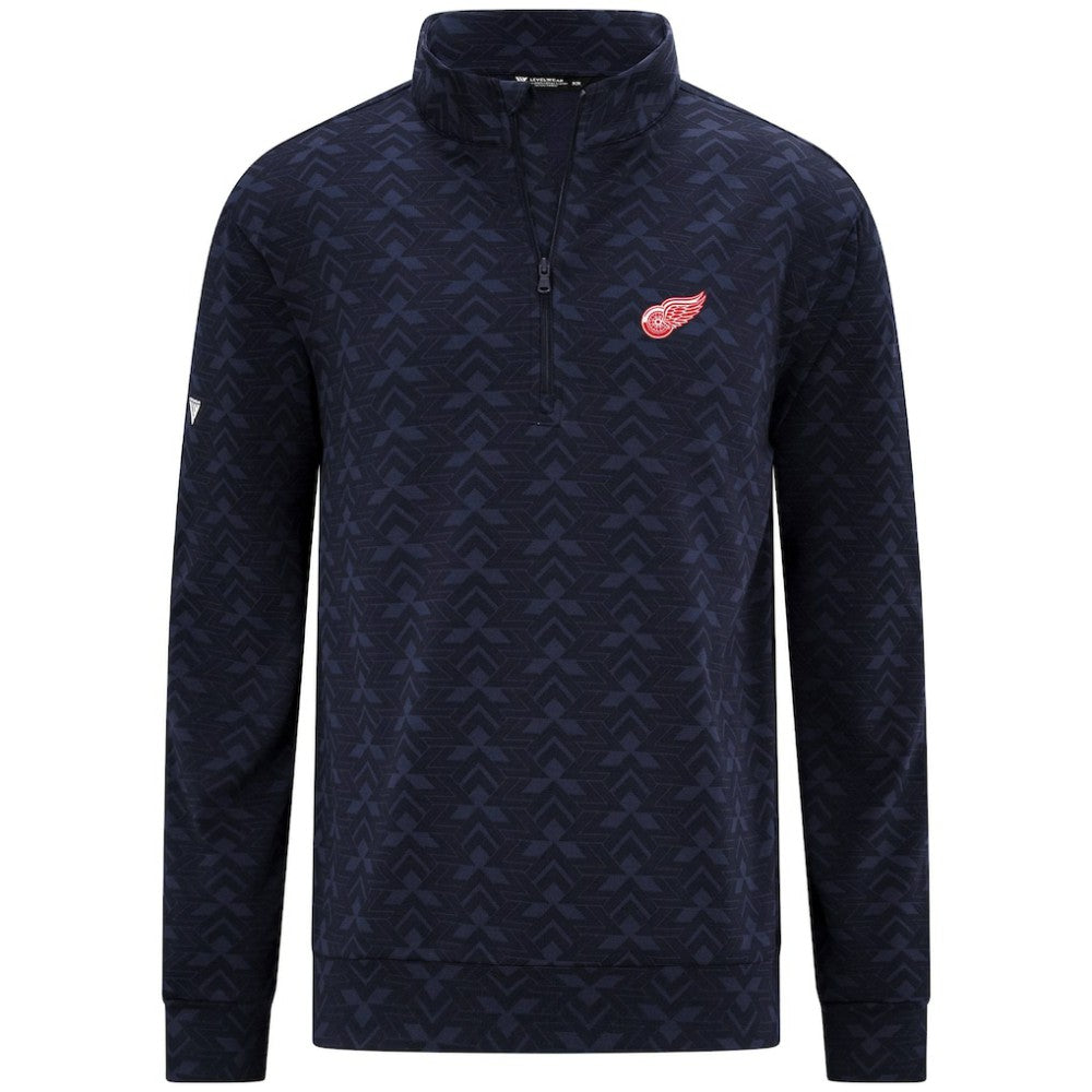 Detroit Red Wings Levelwear Chameleon Quarter-Zip Sweatshirt Navy