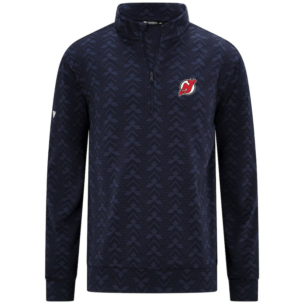 New Jersey Devils Levelwear Chameleon Quarter-Zip Sweatshirt Navy