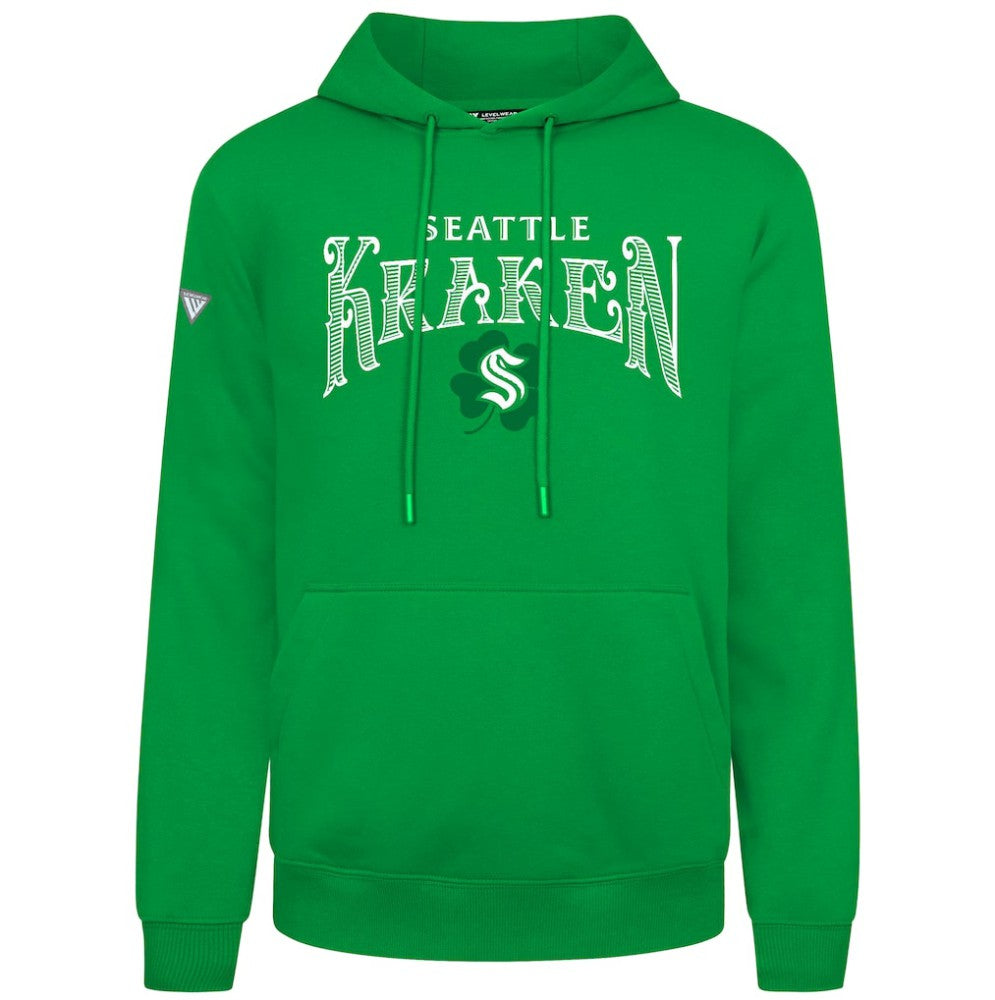 Seattle Kraken Levelwear St. Patrick's Day Podium Hoodie Green