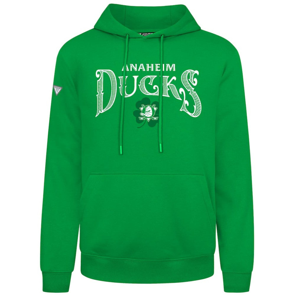 Anaheim Ducks Levelwear St. Patrick's Day Podium Hoodie Green