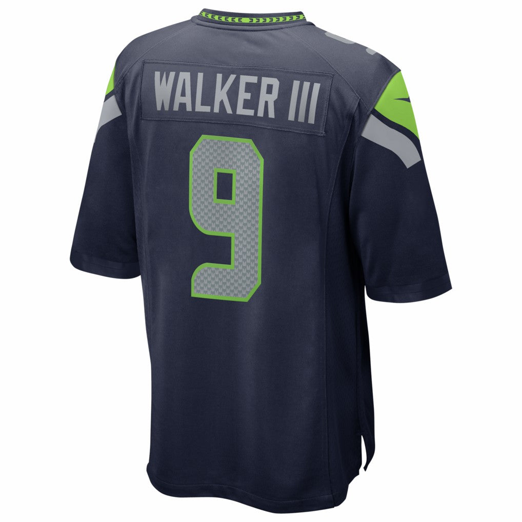 Kenneth Walker III Seattle Seahawks Super Bowl LX Patch Game Jersey - College Navy