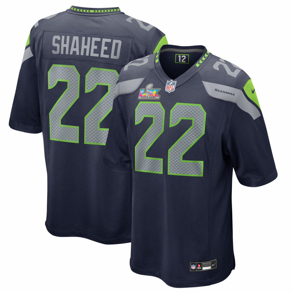 Rashid Shaheed Seattle Seahawks Super Bowl LX Patch Game Jersey - College Navy