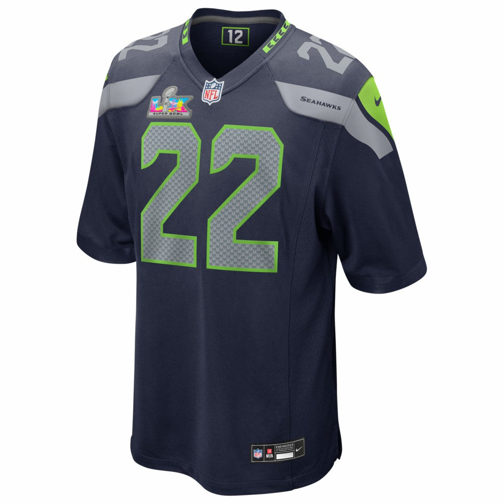 Rashid Shaheed Seattle Seahawks Super Bowl LX Patch Game Jersey - College Navy