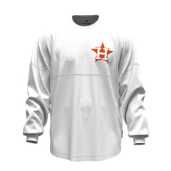 Houston Astros Women's Baseball Stitch Spirit Jersey Long Sleeve T-Shirt White