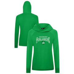 Colorado Avalanche Levelwear Women's St. Patrick's Day Slender Raglan Hoodie Kelly Green