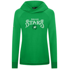 Dallas Stars Levelwear Women's St. Patrick's Day Slender Raglan Hoodie Kelly Green