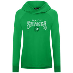 San Jose Sharks Levelwear Women's St. Patrick's Day Slender Raglan Hoodie Kelly Green