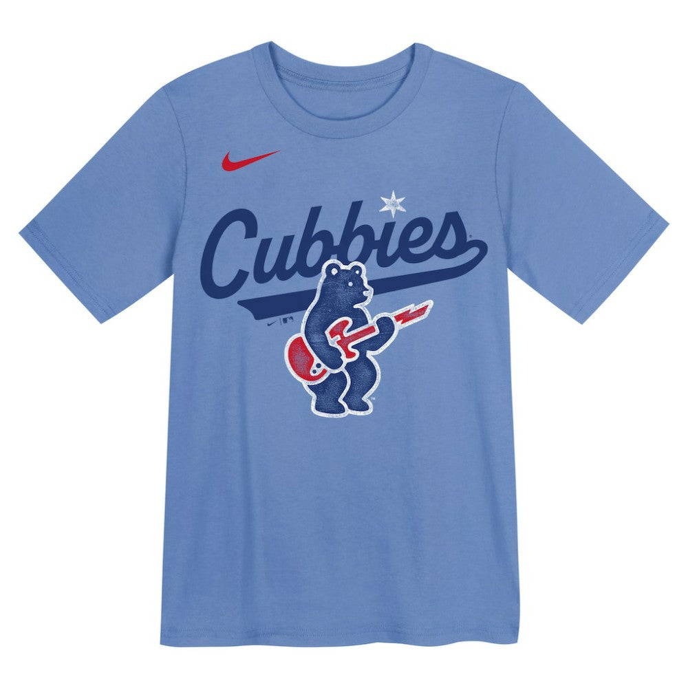 Chicago Cubs Preschool Electric Bear Alternate T-Shirt Light Blue | Nike