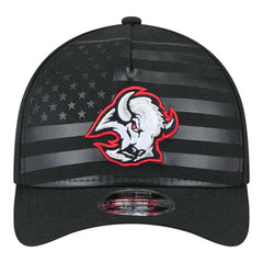 Buffalo Sabres New Era Game Day Stealth Flag 9FORTY A-Frame Adjustable Hat Black