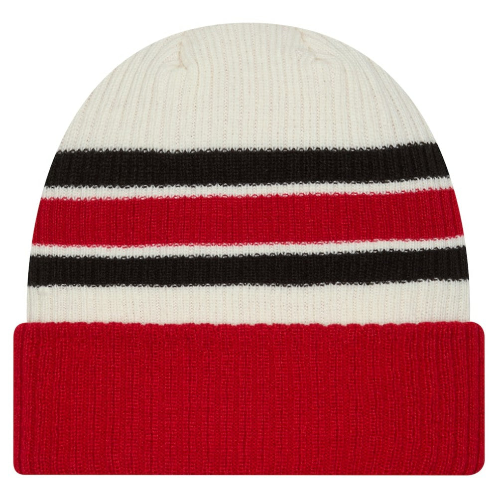 Detroit Red Wings New Era Vintage Cuffed Knit Hat Cream/Red