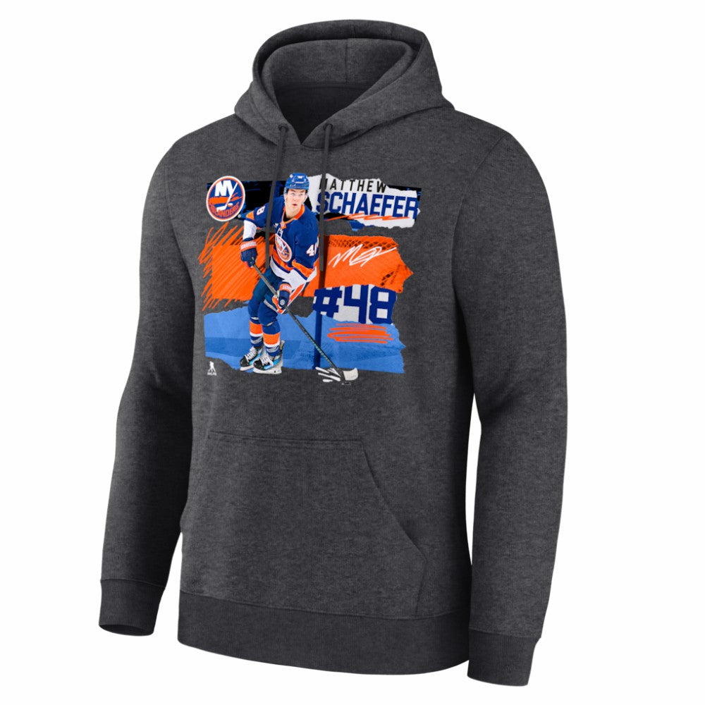Matthew Schaefer New York Islanders Fresh Ice Hoodie Charcoal