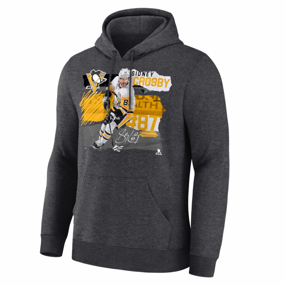 Sidney Crosby Pittsburgh Penguins Fresh Ice Hoodie Charcoal