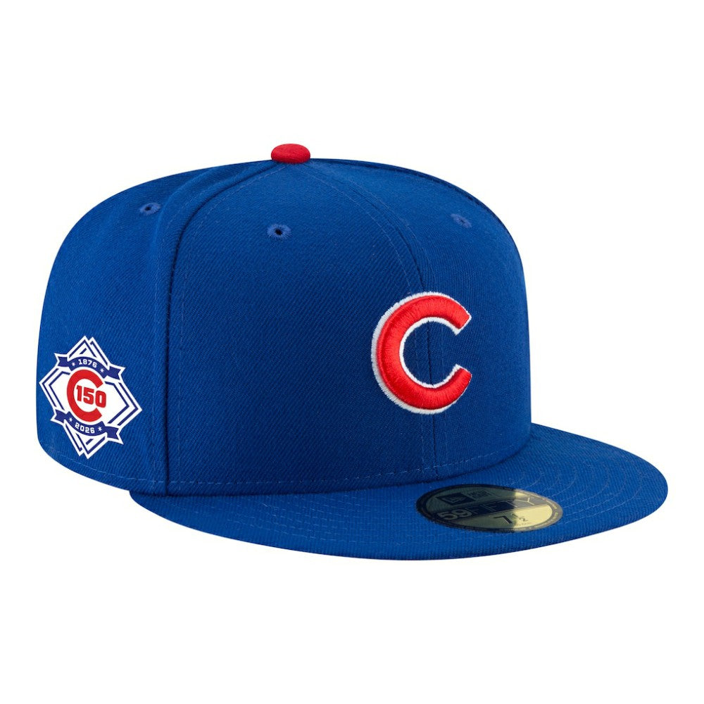 Chicago Cubs 150th Anniversary 59FIFTY Fitted Hat Royal | New Era