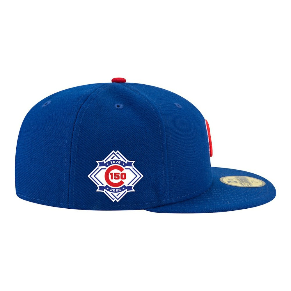 Chicago Cubs 150th Anniversary 59FIFTY Fitted Hat Royal | New Era