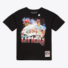 Chase Utley Philadelphia Phillies Legendary Collage Player T-Shirt Black | Mitchell & Ness