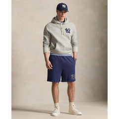 Yankees Polo Ralph Lauren Fleece Hoodie Gray
