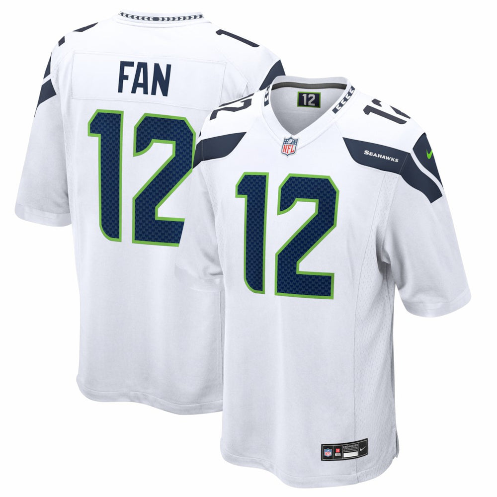 12s Seattle Seahawks Game Jersey White Nike