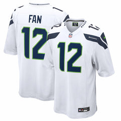 12s Seattle Seahawks Game Jersey White Nike